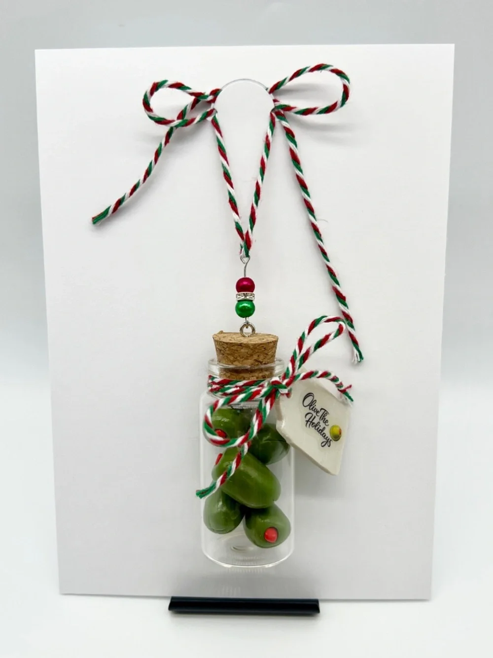 Olive The Holidays Photo Holder, Ornament & Gift Jar | Handmade Green Olive